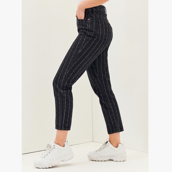 Black striped mom jeans from PacSun - Picture 2 of 5